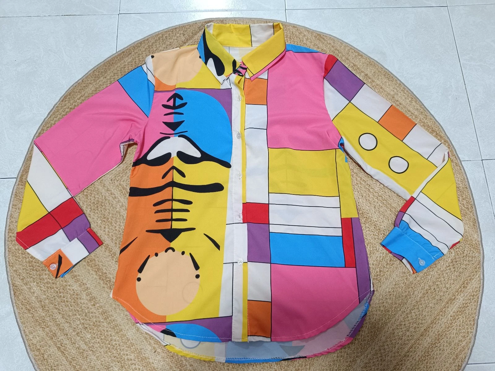 Camisa multicolor feminina estampada – photo 7
